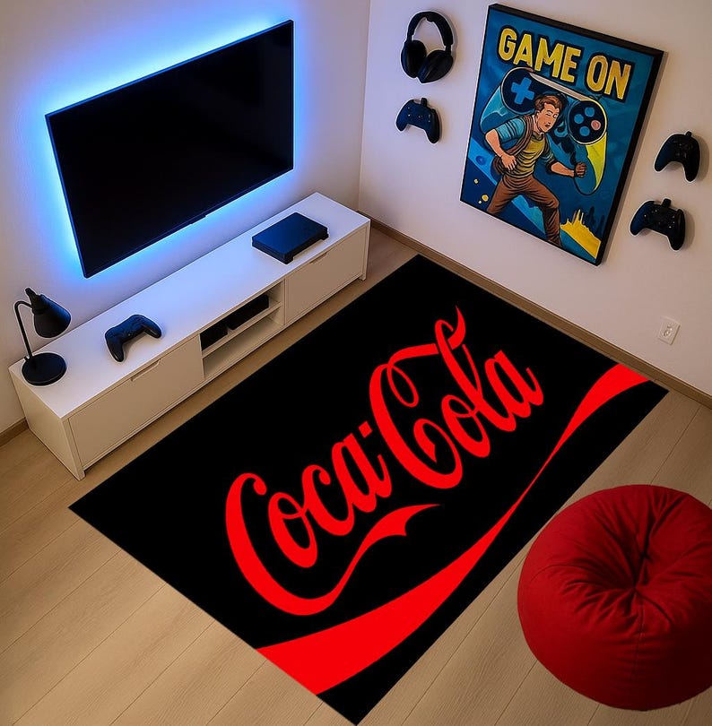 Coca Cola Round Rug Coca Cola Rug,coca Cola Retro Art Rug, Nostalgic Carpet, Aesthetic Rug ...