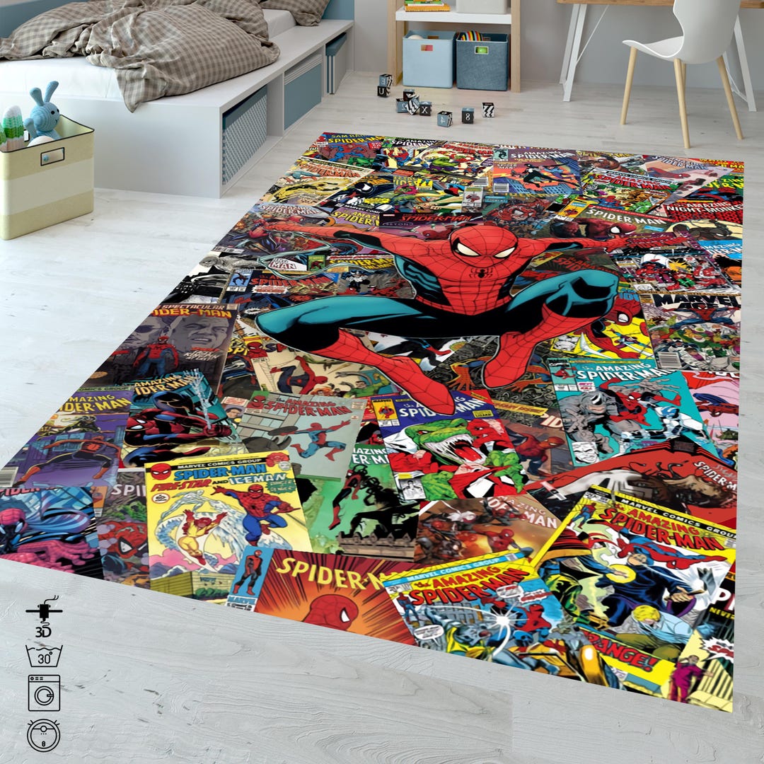 Spiderman Rug, Spiderman, Spider Rug, Movies Rug, Spider Man, Kid Rug ...