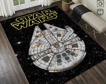 Star Wars, Star Wars Rug, Millenium Falcon, Star Wars Ships, Star Wars Gifts, Star Wars Carpet, Star Wars Galaxy Rug,Area Rug, Modern Rug