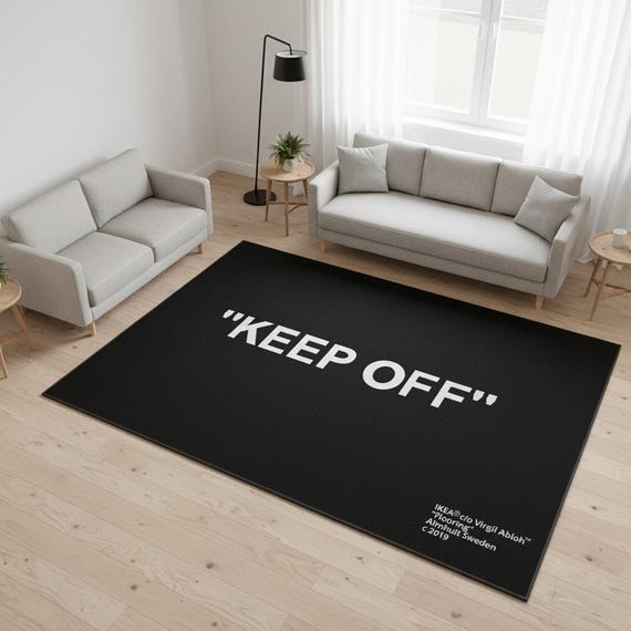Keep Off Rug, Keep Off White Rug, Keep Off Black, Popular Rug, Hypebeast Decor, Customizable Rug, Home Decor Rug, Modern Rug