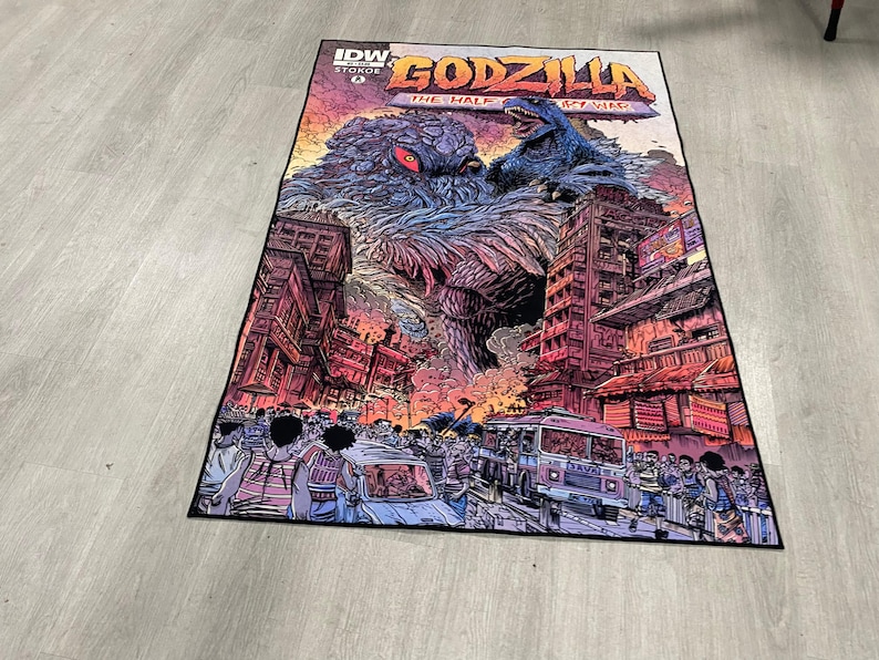 Godzilla , Godzilla Rug, Comic Books Rug,godzilla Legends Rug, Retro ...
