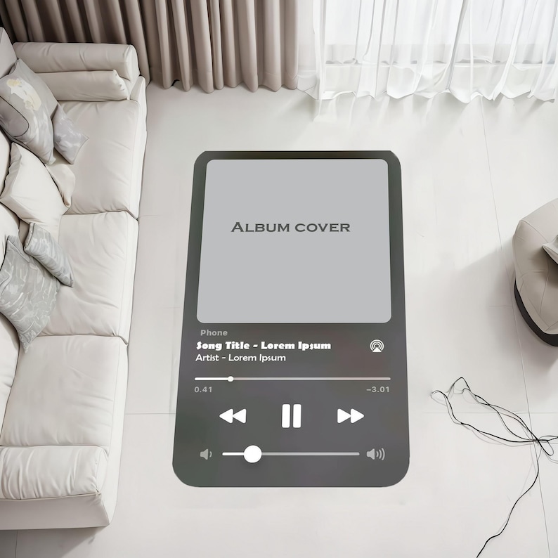 Customizable Music App Rug: Personalized Album Cover Decor - Etsy