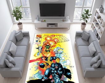 X-Men Rug, Comic Books Rug, Uncanny X-Men  #356, Retro Rug, X Men Comics, Retro Cartoon Carpet, Gift Rug