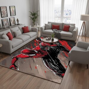 Spiderman Rug,spider-man Style Rug – Superhero Wall Art Carpet, Retro ...