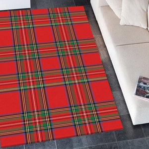Scottish Clans Pattern Rug, Irish Tartan Design Rug, Christmas Rug,area ...