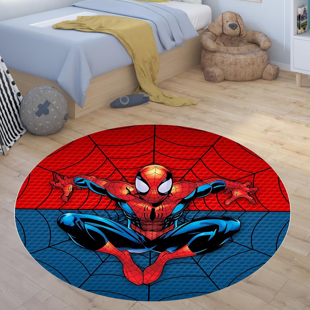 Spider Man Rug, Round Rug,spider Man,spiderman Icon,round Mat, Round ...