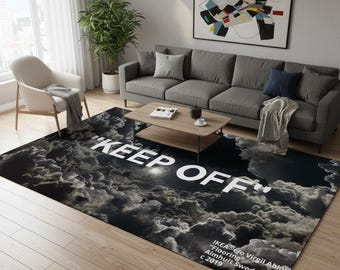 Manténgase alejado, Alfombra Manténgase alejado, Alfombra Manténgase alejado, Alfombra personalizable, Alfombra popular, Alfombra de área, Decoración Hypebeast, Alfombra de decoración para el hogar, Alfombra moderna