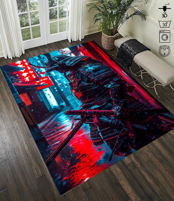 Japan Samurai Rug: Japanese Style Area Rug