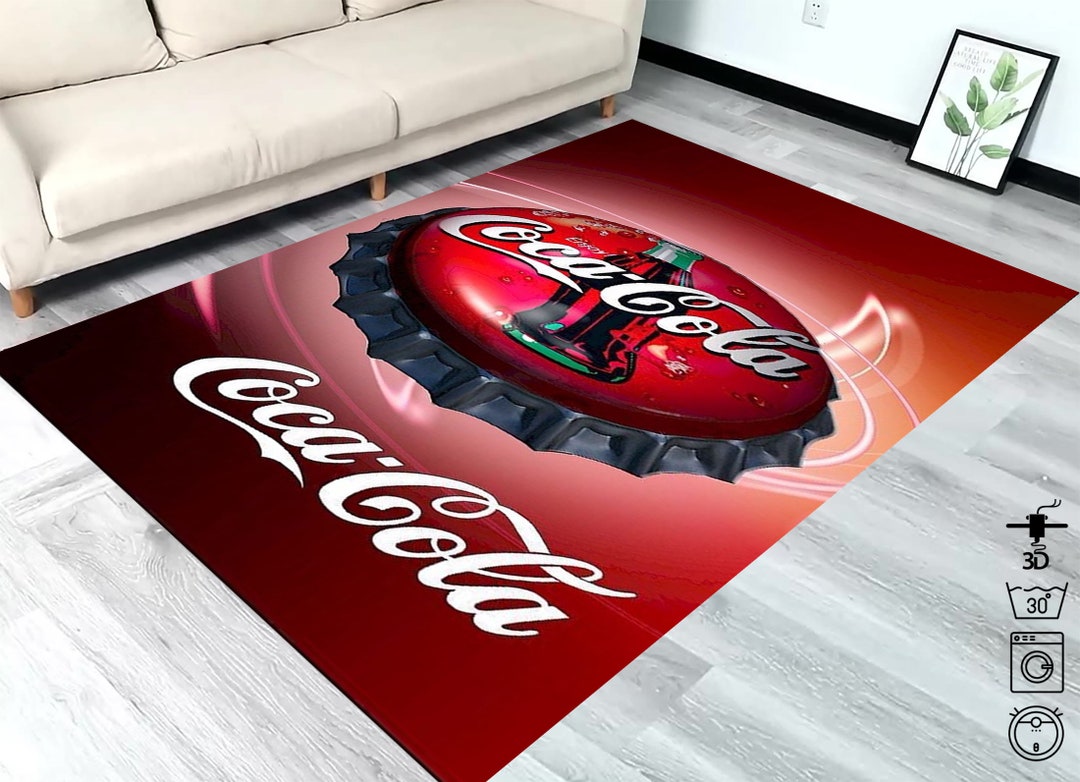 Coca Cola Cap Rug, Coca Cola Patterned Rug, Cola Rug, Coke Rug, Cola ...