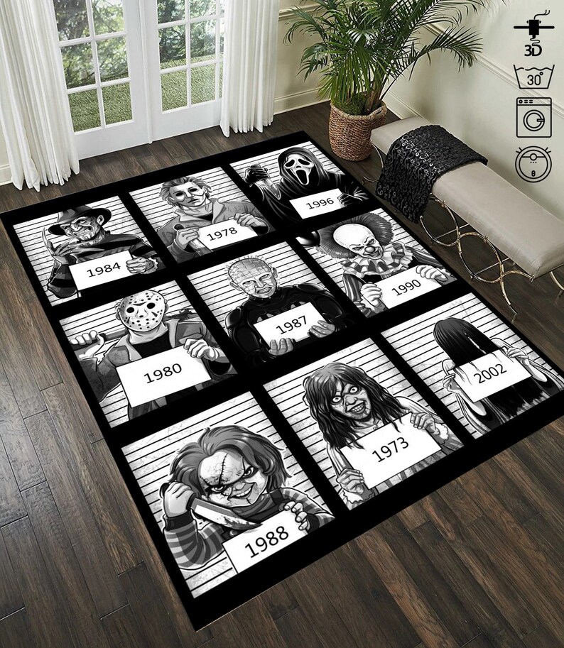Horror Prison Rug,halloween Street Art Rug, Horror Movies Rug, Horror ...