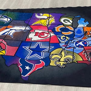 Nfl Rug American Football Team Logos Area Rug: Sports Fan Decor - Etsy