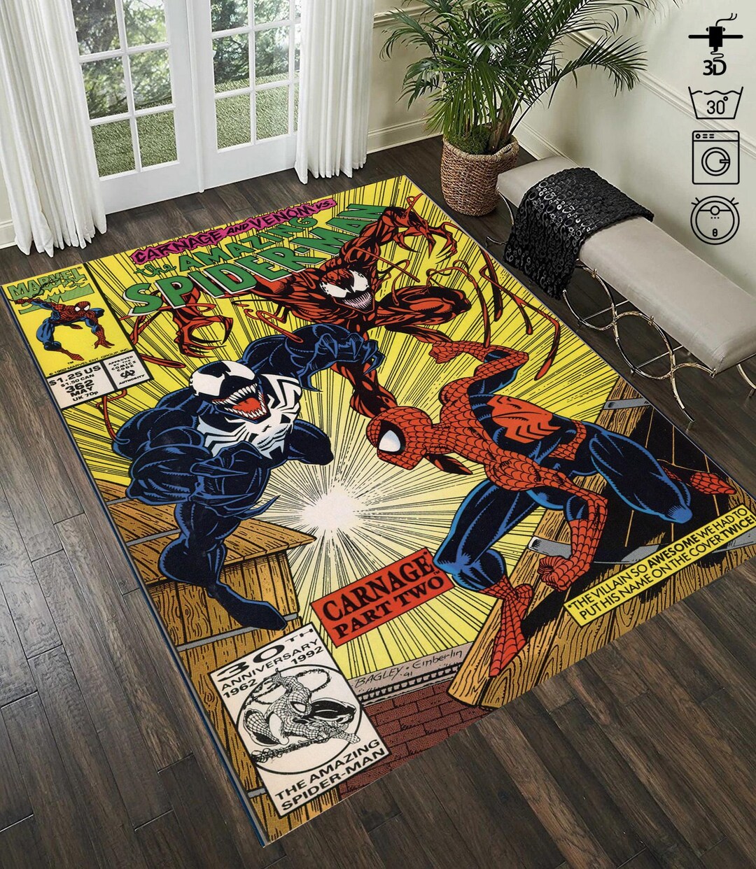 Spiderman Rug, Spiderman Vs Venom,spider Rug, Movies Rug, Spider Man ...