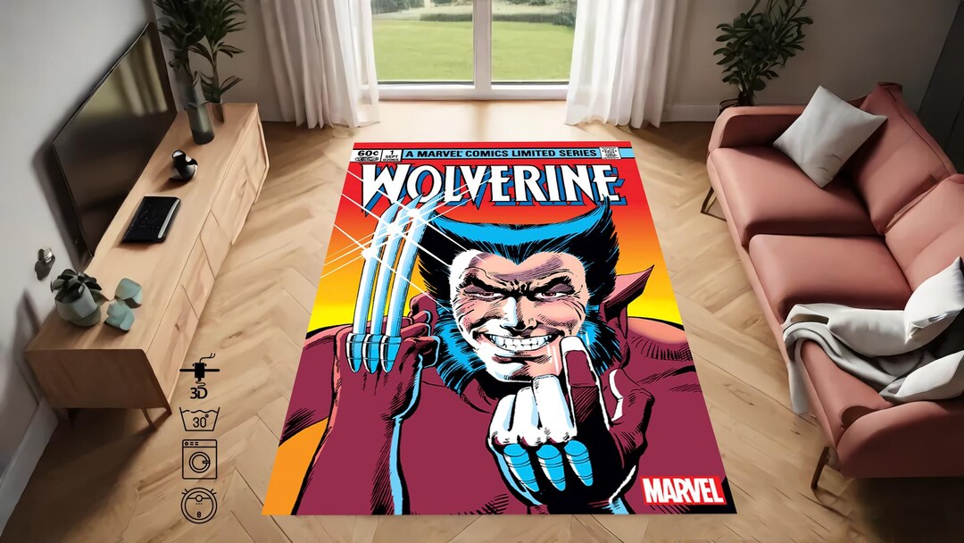 Wolverine Rug Duster Wolverine Rug,retro Legends Rug, X-men Rug, Comic Rug,comic Cover Rug ...