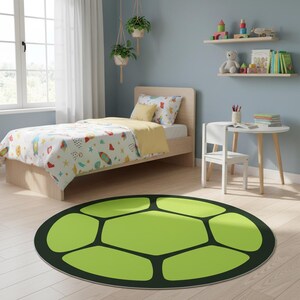 Alfombra de caparazón de tortuga, alfombra de caparazón verde, decoración para habitación infantil, alfombra para niños, alfombra redonda de tortugas, estampado de tortuga, caparazón de tortuga, alfombra de animales, diseño de tortuga