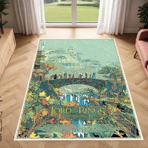 Karte von Mittelerde Teppich, Mittelteppich, Lotr-Teppich, Mittelerde Teppich, Herr der Ringe