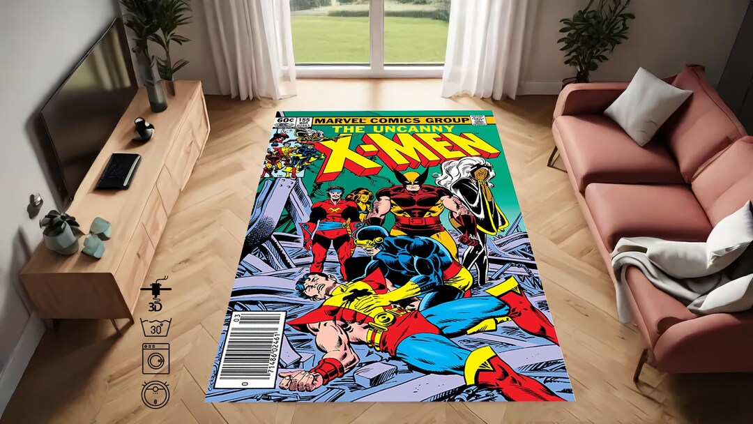 X-men Comic Cover Rug: Wolverine, Retro Legends - Etsy