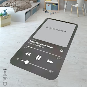 Customizable Music App Rug: Personalized Album Cover Decor