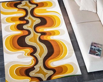 Retro Geometric Fabric Coupon Pattern Rug,Mid century Decorative Rug, Area Rug, Living Room, Modern Rug, Fashion Art Rug,Awesome Rug