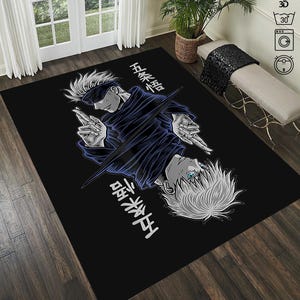 Anime  Rug, Anime Art Rug, Awesome Rugs For Living Room, Home Decore Carpet, Japanese Art, Anime Rug For Bedroom Aesthetic, Custom Made Rug