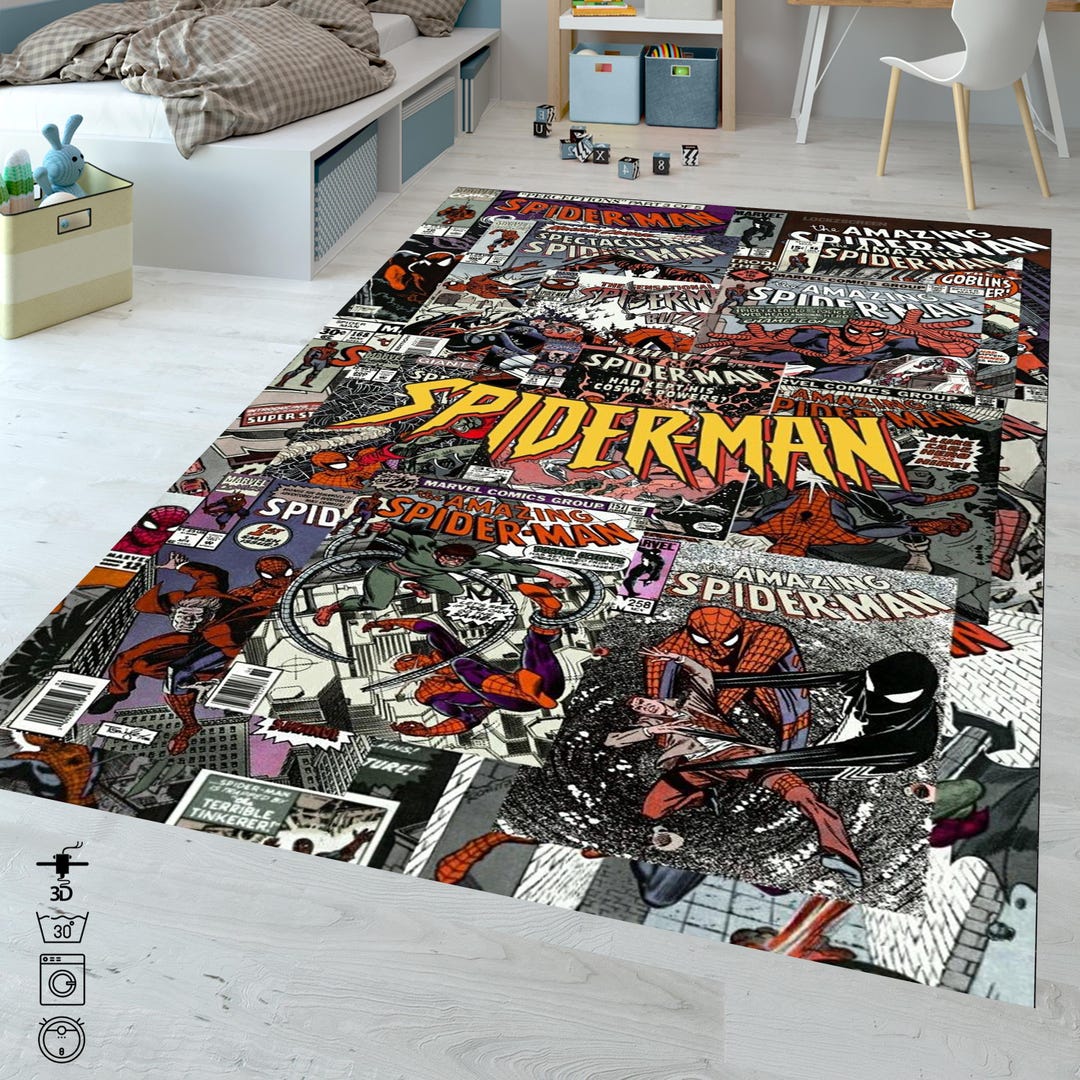 Spiderman Comic Cover Rug, Amazing Spider_man Rug,cartoon Spiderman Rug ...