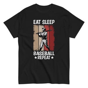 Eat Sleep Baseball Rapport Shirt - Lustiges Baseballspieler Geschenk T-Shirt - Süßes Sommer Baseball T-Shirt