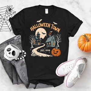 Maglietta Halloween Town 1998: maglietta vintage della stagione spettrale