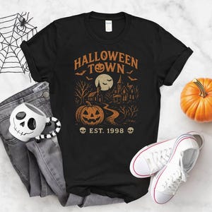 Maglietta Halloween Town 1998: maglietta vintage della stagione spettrale