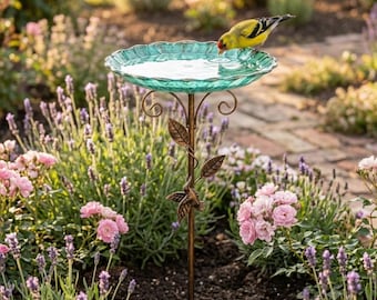 Vintage Mccoy Pottery Bird Bath Planter, Mid Century, Vintage