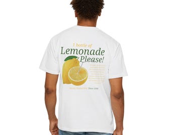 Lemonade Graphic T Shirt, Vintage Lemon Tee, Summer Aesthetic Shirt, Unisex Fruit Graphic Tee, Cute Retro Summer Top