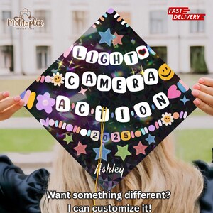 Custom Graduation Cap Topper, Teacher Graduation Cap Topper with Name, Class Of 2025 Graduation Cap Decoration