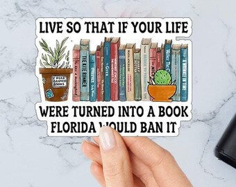 Sticker I Read Banned Books: cadeau bibliothecaris, intellectuele vrijheid