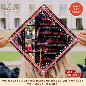 Behind You All Your Memories Cap, Graduation Cap Topper for Girl, Graduation Cap for Grad, Graduation Gift Ideas for Women