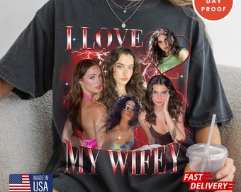 Custom Photo T-Shirt: Retro Bootleg Rap Style, Wife/Girlfriend Gift