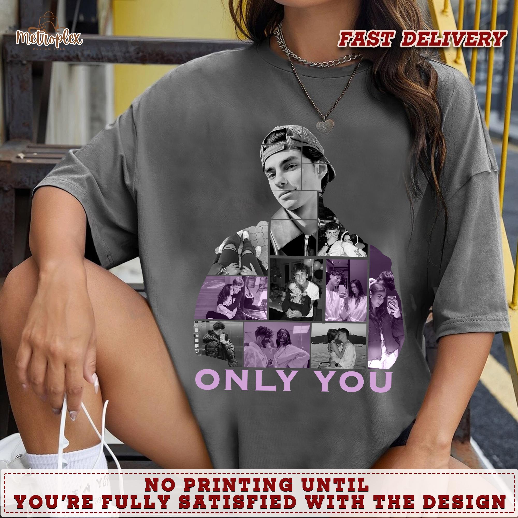 Custom Photo T-Shirt for Girlfriend, I Love My Girlfriend Gift, Personalized Tee with Collage Design