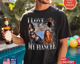 Custom "I Love My Fiancee" Comfort Colors Shirt: Funny Engagement Gift
