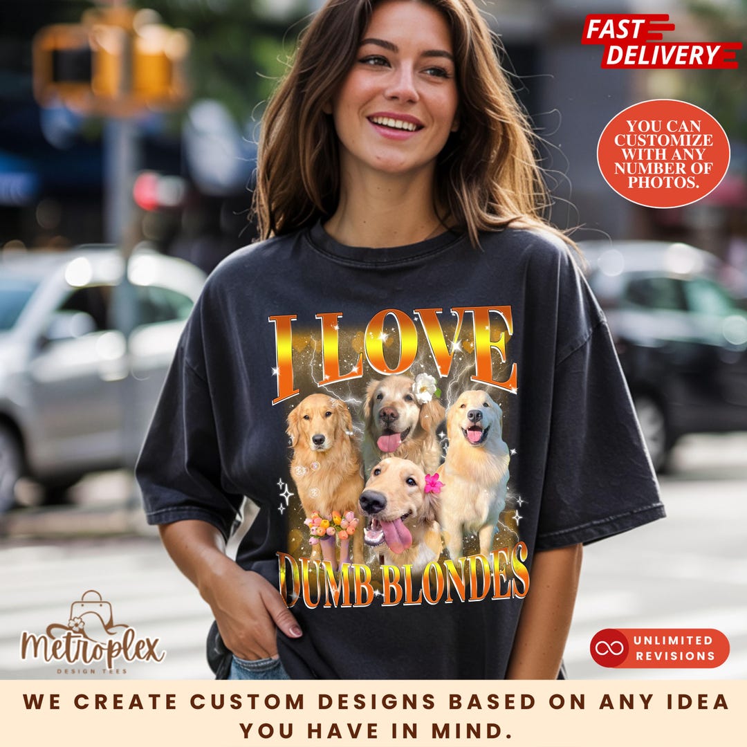 Custom Golden Retriever Photo T-shirt: Sarcastic Dog Lover Gift - Etsy