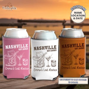 Last Rodeo Bachelorette Can Cooler, Personalized Cowgirl Bachelorette Party Favor, Custom Western Bachelorette Party Gift