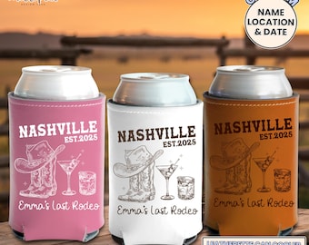 Last Rodeo Bachelorette Can Cooler: Personalized Cowgirl Party Favor