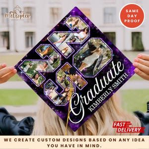 Grad Cap Topper High School, Personalized Graduation Cap Topper for Male, Custom Photo Grad Cap Topper, Grad Cap Topper for Men