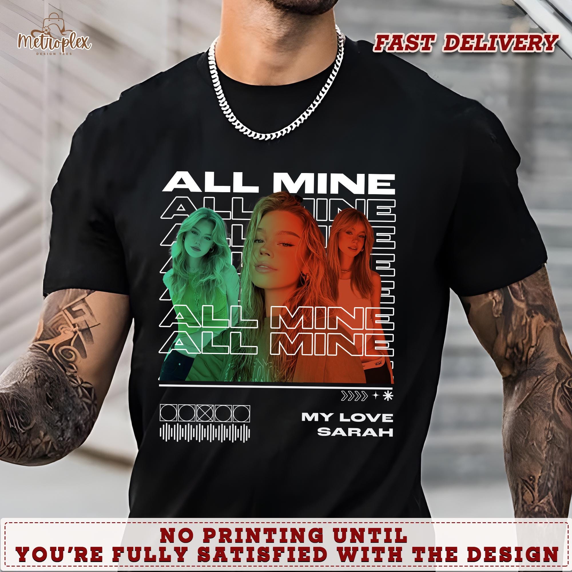 Anniversary Custom Photo Gift T-Shirt, Couple's Personalized Shirt, Love Shirt for Girlfriend/Boyfriend