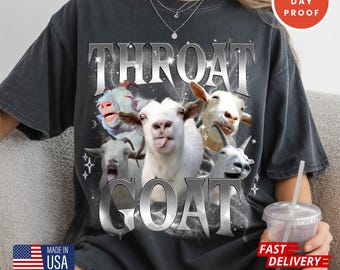 Throat Goat Meme Shirt: Funny Gag Gift Tee - Gen Z Humor