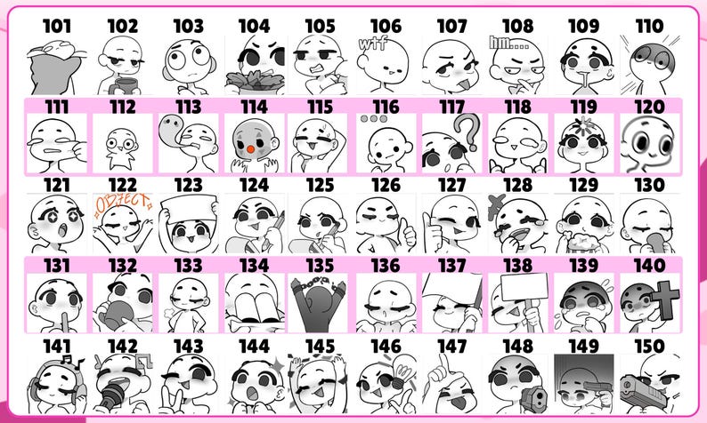 anime twitch chibi emotes, badges, and animations for your stream chibi emote, badges, animated emotes, for twitch, kick and discord