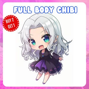 AANGEPASTE CHIBI | Chibi-fanart, chibi-paar, chibi-anime, chibi-huisdier, chibi-personage, schattige chibi, kawaii, chibi-commissie, commercieel GEBRUIK.