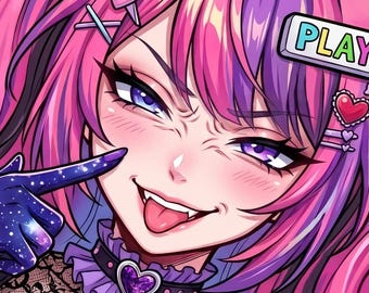 Arte de perfil personalizado / Avatar de VTuber, Arte de personajes, Ilustración digital, Retrato de anime, Fanart, Diseño de OC, Encargo de arte de anime