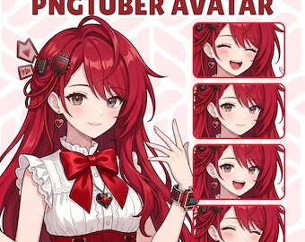 Encargo personalizado de PNGTuber / Modelo PNGTuber de anime para Twitch y YouTube / Avatar de streamer reactivo / Uso comercial