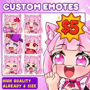 Hochwertige Custom Premium Twitch Emotes | Twitch Emoji für Streamer | youtube, Twitch, Discord | Süßer Chibi im Anime Stil