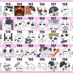 anime twitch chibi emotes, badges, and animations for your stream chibi emote, badges, animated emotes, for twitch, kick and discord