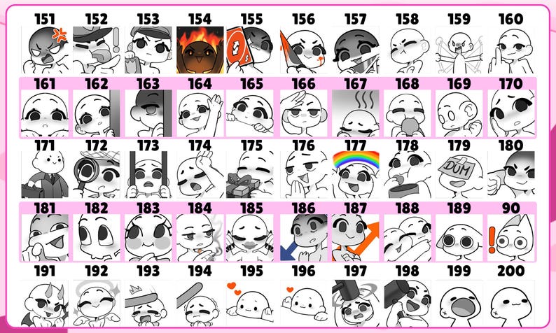 anime twitch chibi emotes, badges, and animations for your stream chibi emote, badges, animated emotes, for twitch, kick and discord