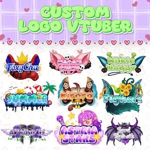 Custom Animated Vtuber Logo | Kawaii Logo Design