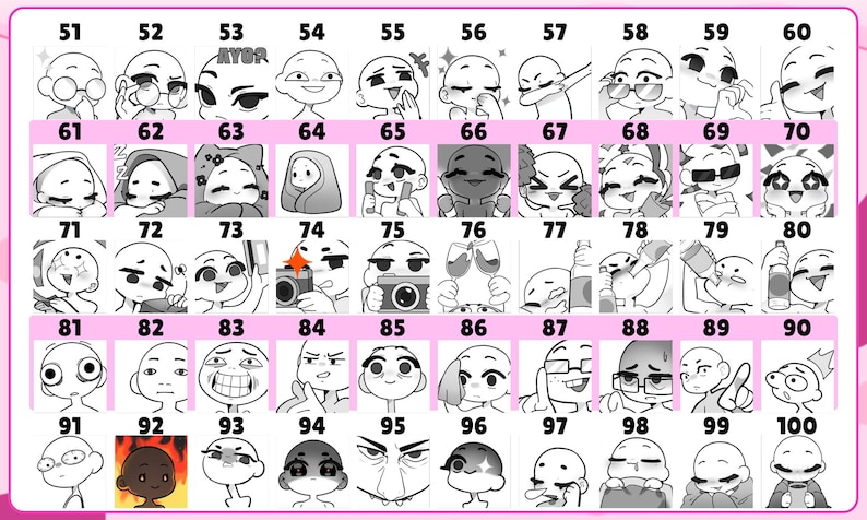 anime twitch chibi emotes, badges, and animations for your stream chibi emote, badges, animated emotes, for twitch, kick and discord